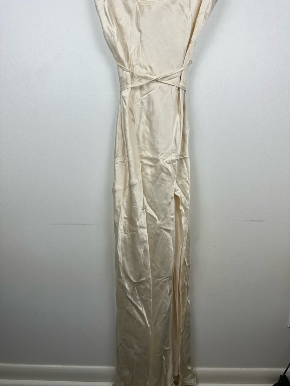 Shona Joy La Lune Bias Cowl Cream Satin Maxi Dress Women’s 8‎ NWT - Picture 3 of 10